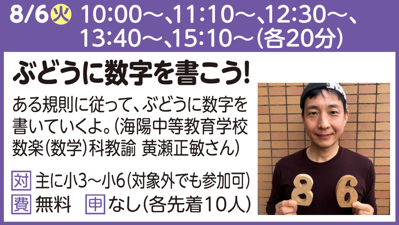 ぶどうに数字を書こう！
