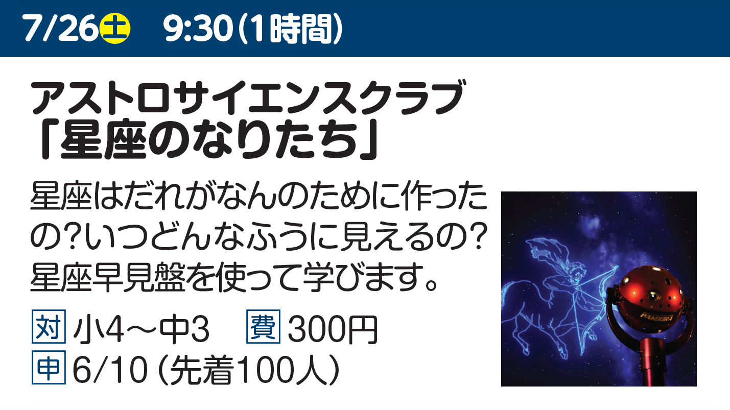 アストロサイエンスクラブ「星座のなりたち」