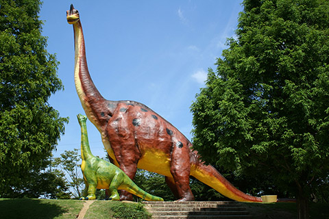 ブラキオサウルスの実物大模型