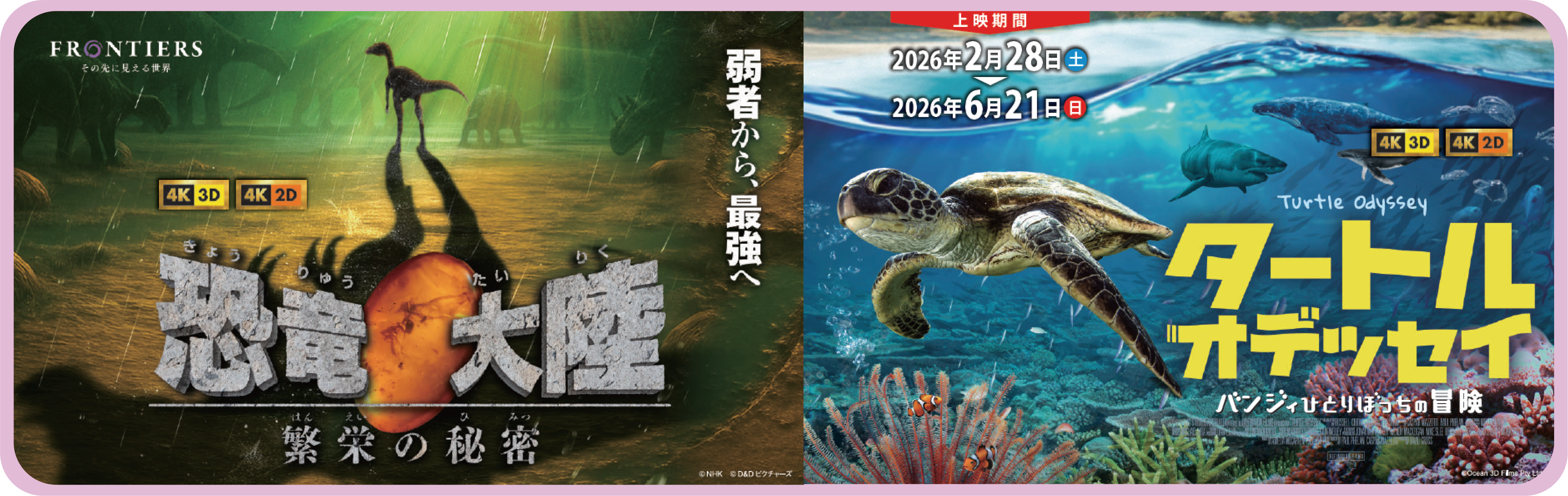 「恐竜大陸」＆「タートルオデッセイ」