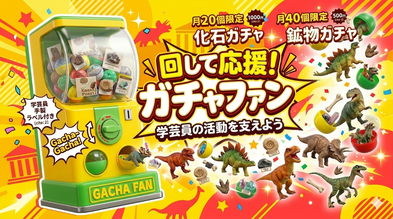 研究支援型ガチャ：ガチャファンで活動を応援