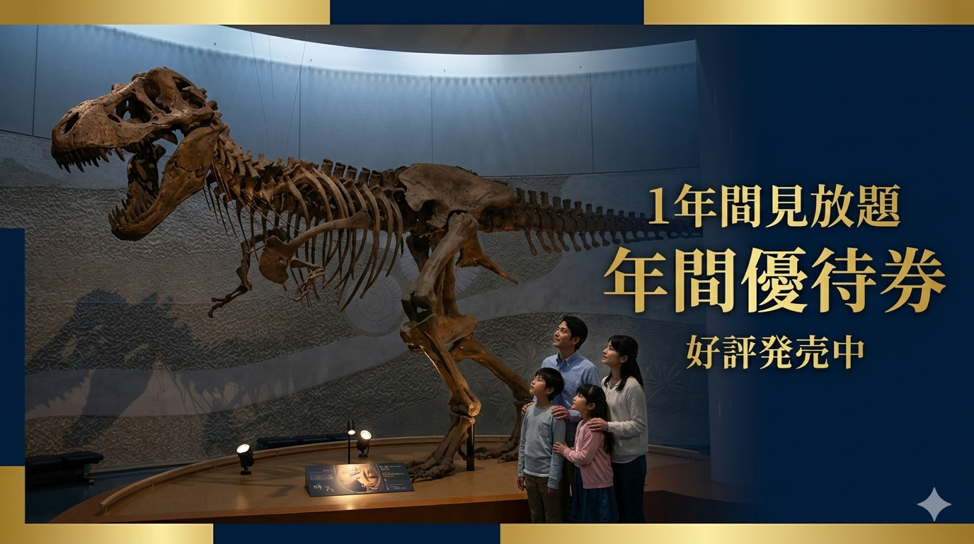 年間優待券：大型映像と特別企画展が1年間見放題